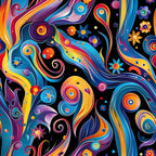 Midnight Fiesta Pattern 9 Minky Fabric