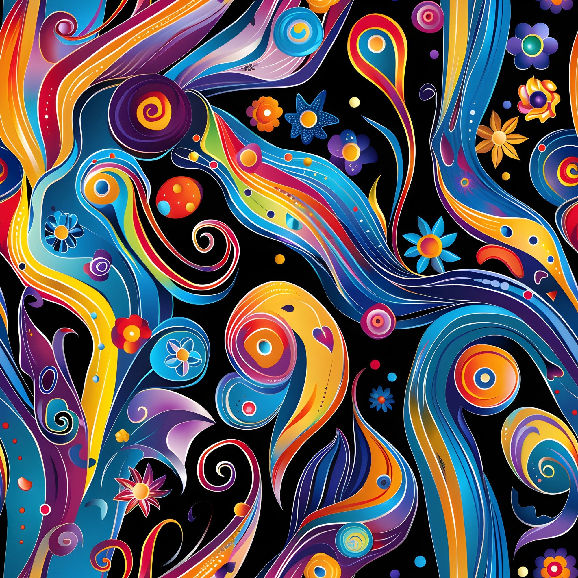 Midnight Fiesta Pattern 9 Minky Fabric