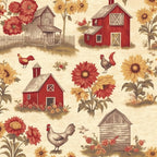 Sunflower Toile Pattern 1 Minky Fabric