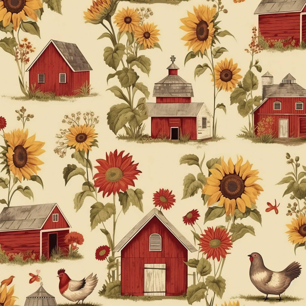Sunflower Toile Pattern 11 Minky Fabric