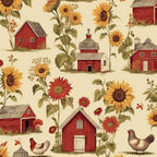 Sunflower Toile Pattern 11 Minky Fabric