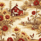 Sunflower Toile Pattern 4 Minky Fabric