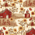 Sunflower Toile Pattern 5 Minky Fabric