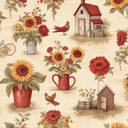 Sunflower Toile Pattern 6 Minky Fabric
