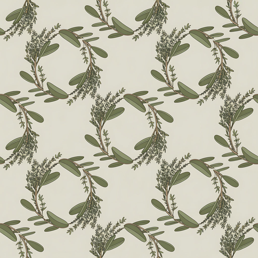 Rosemary Wreaths Pattern 19 Minky Fabric