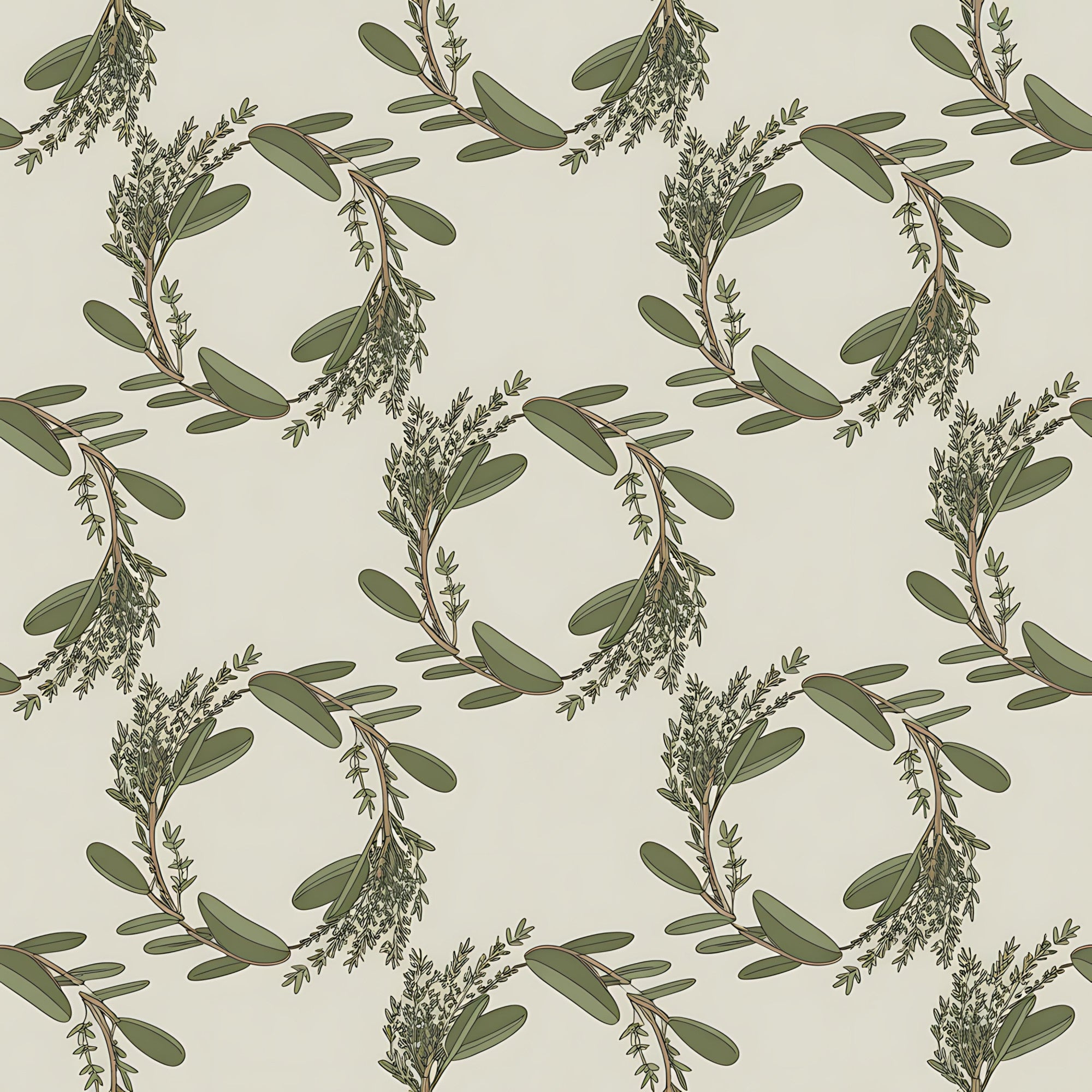 Rosemary Wreaths Pattern 19 Minky Fabric