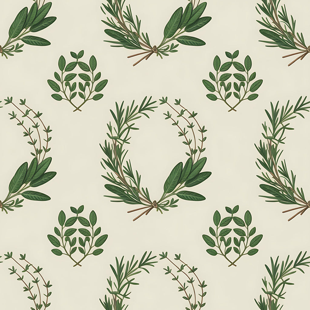 Rosemary Wreaths Pattern 20 Minky Fabric