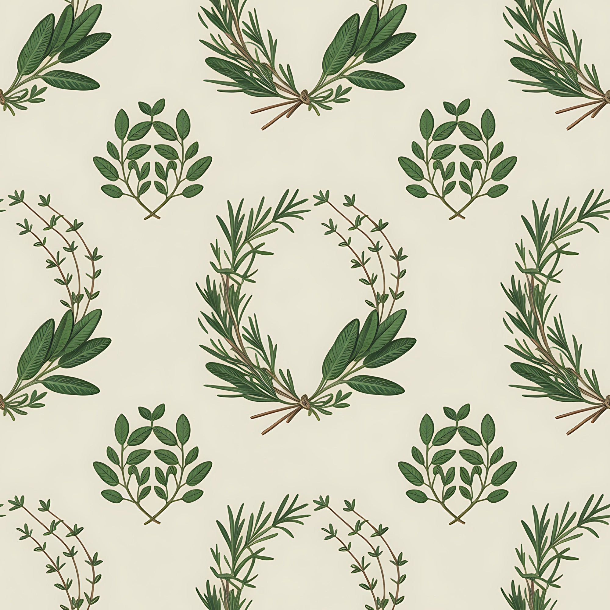 Rosemary Wreaths Pattern 20 Minky Fabric