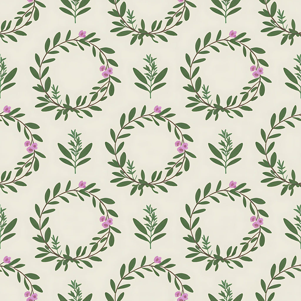Rosemary Wreaths Pattern 22 Minky Fabric