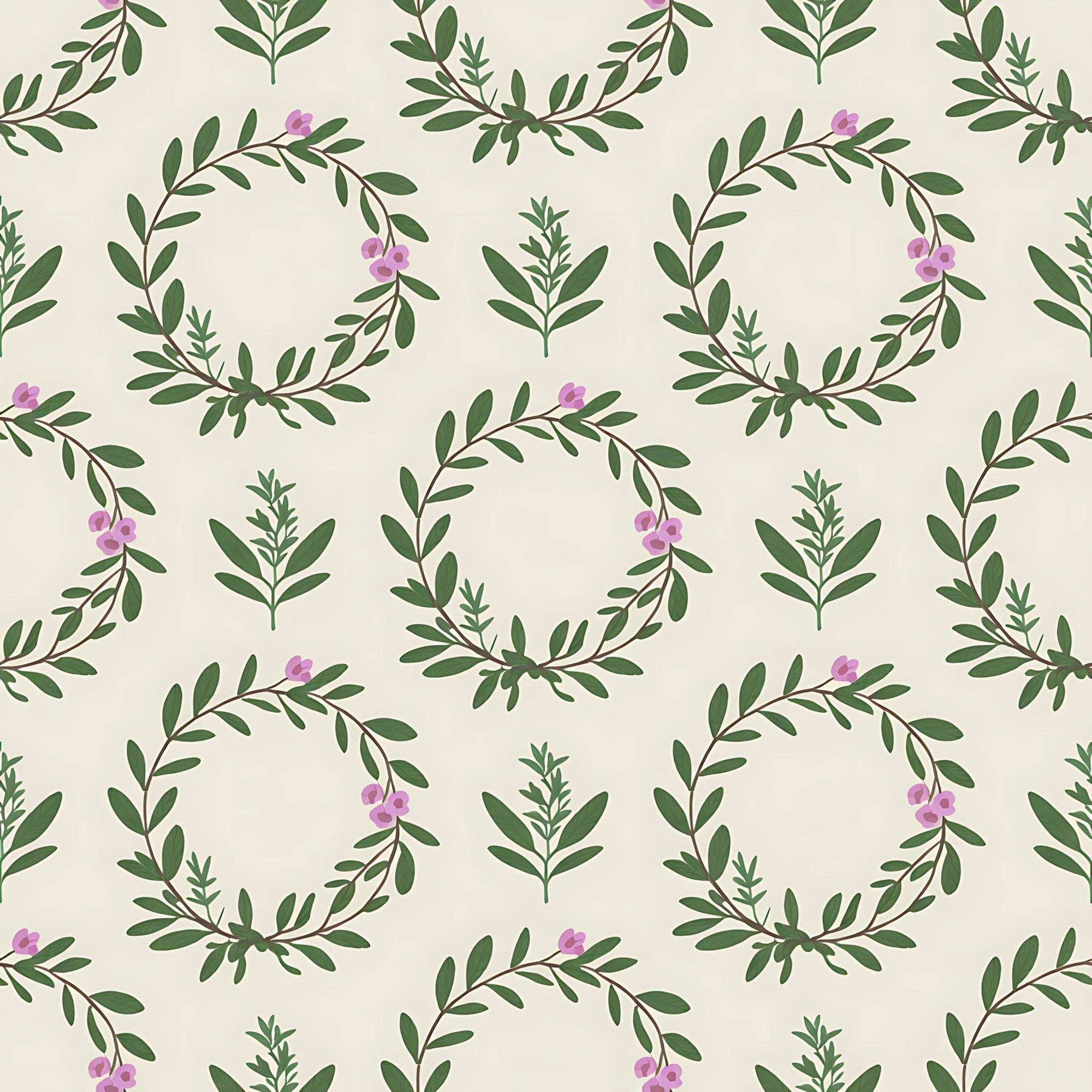 Rosemary Wreaths Pattern 22 Minky Fabric