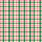 pink, green, cream, plaid pattern, gingham, checkered, cottage core,, fabric panel, pastel colors, woven texture, geometric design, country style, soft tones, crafting material, patchwork, spring colors, vintage inspired, textile pattern, garden theme