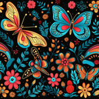 Flutter Garden Pattern 11 Minky Fabric