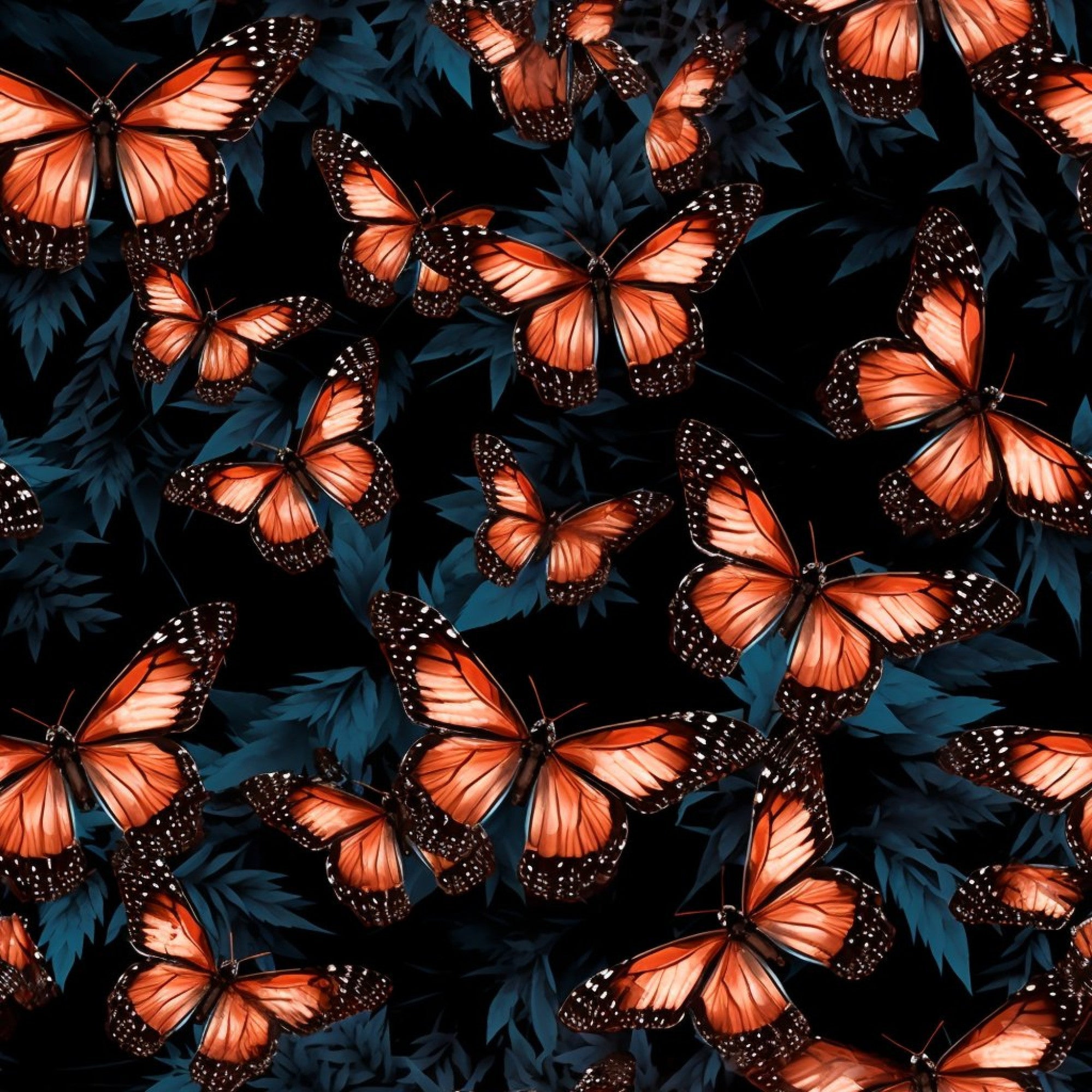 Flutter Garden Pattern 4 Minky Fabric