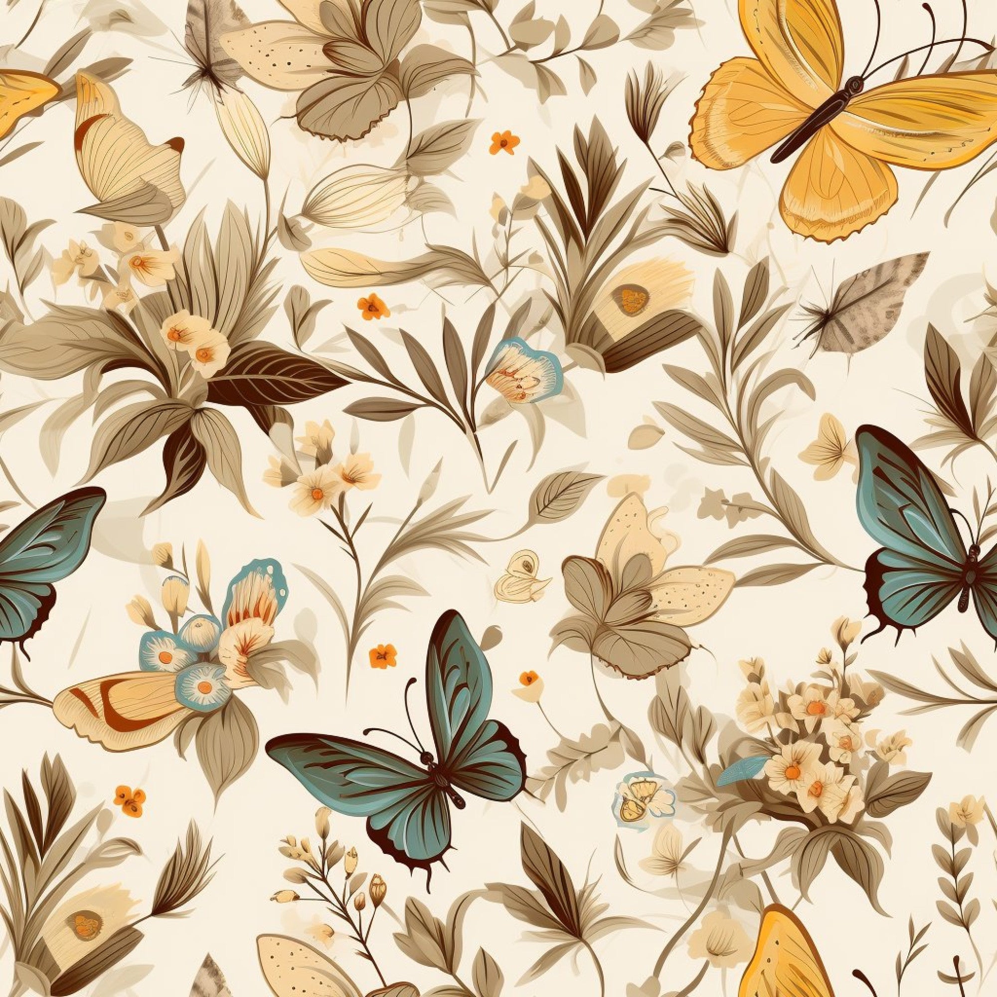Flutter Garden Pattern 9 Minky Fabric