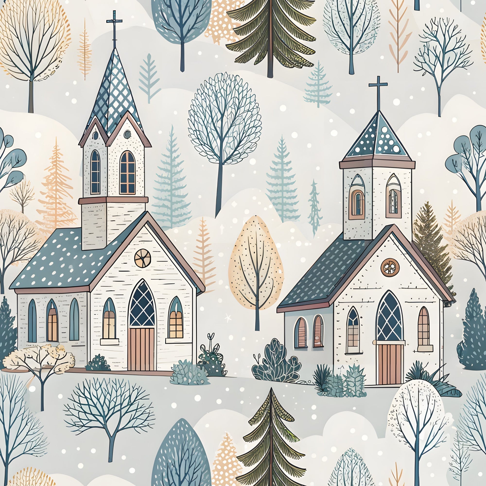 Floral Christian Faith Pattern 1 Quilting Cotton Fabric