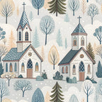 Floral Christian Faith Pattern 1 Minky Fabric