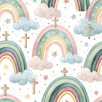 Floral Christian Faith Pattern 2 Minky Fabric