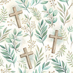 Floral Christian Faith Pattern 5 Minky Fabric
