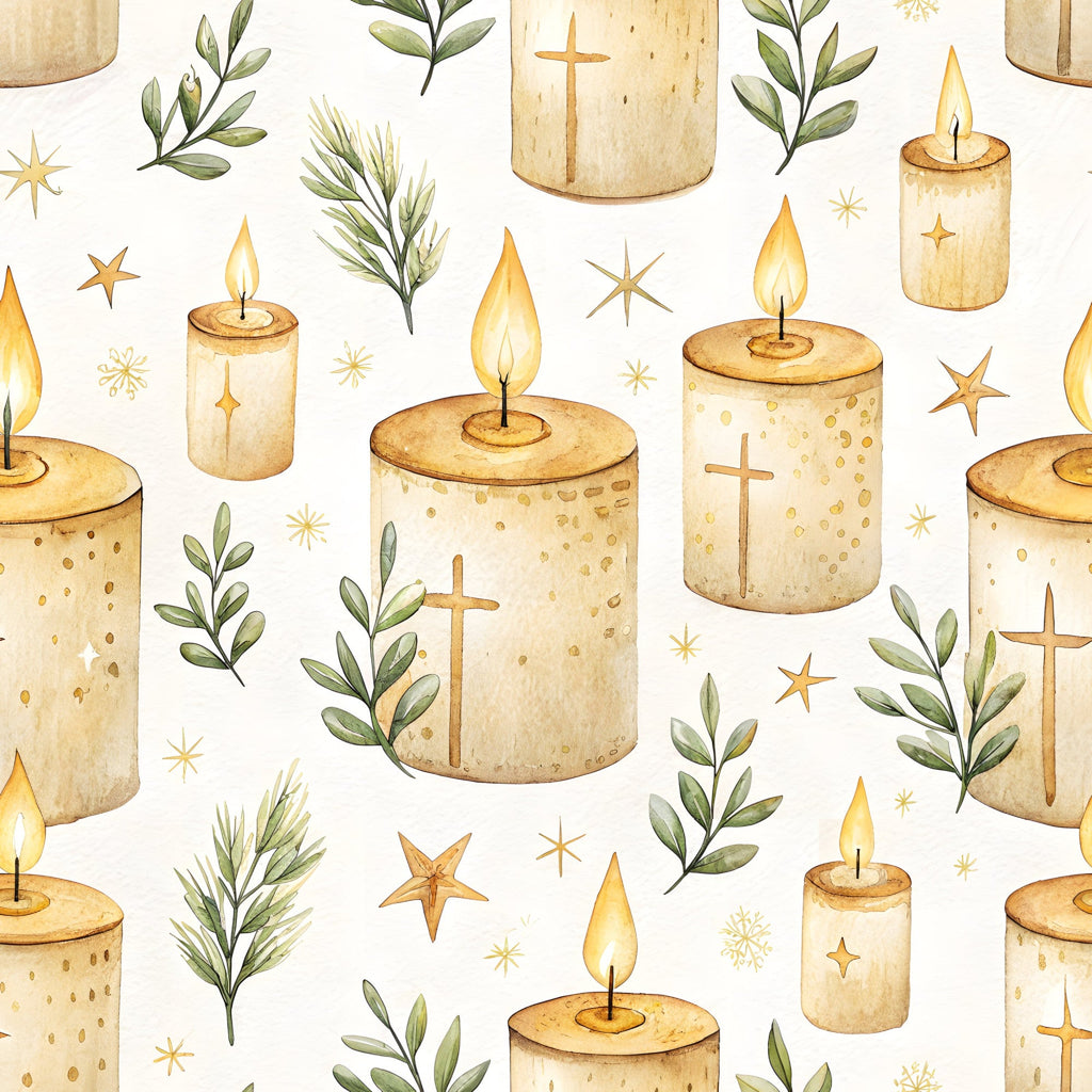 Floral Christian Faith Pattern 9 Minky Fabric