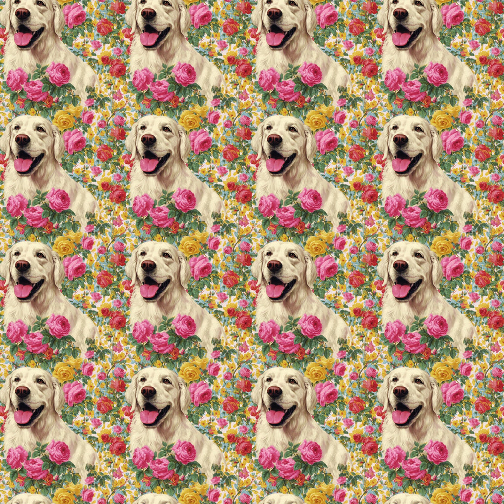 Rosy Retriever Pattern 1 Minky Fabric