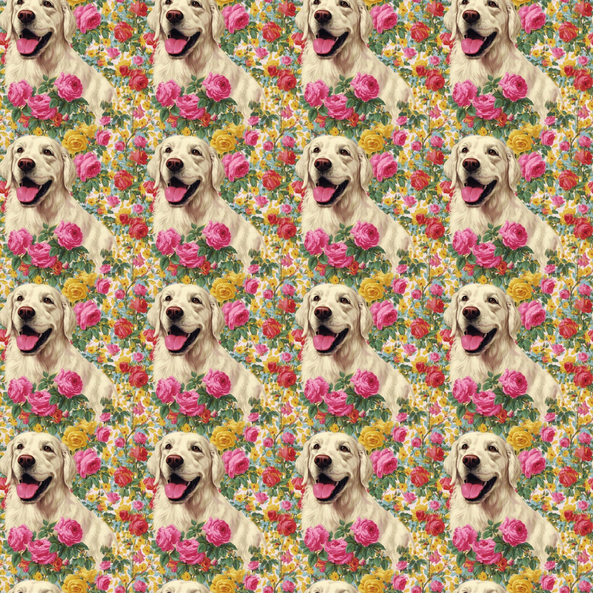 Rosy Retriever Pattern 1 Minky Fabric