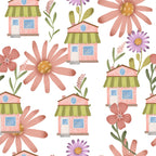 Flower Town Pattern 4 Minky Fabric