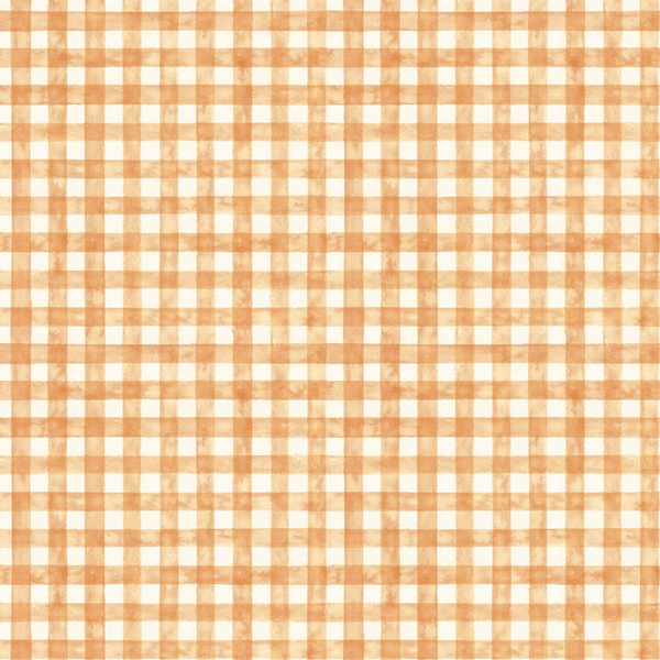 orange gingham, peach checkered, coral plaid, white squares, geometric pattern, vintage style, retro fabric,, fabric panel, spring colors, easter themed, cottage core, gingham weave, checkered design, warm tones, craft fabric, patchwork material, nostalgic mood, soft texture