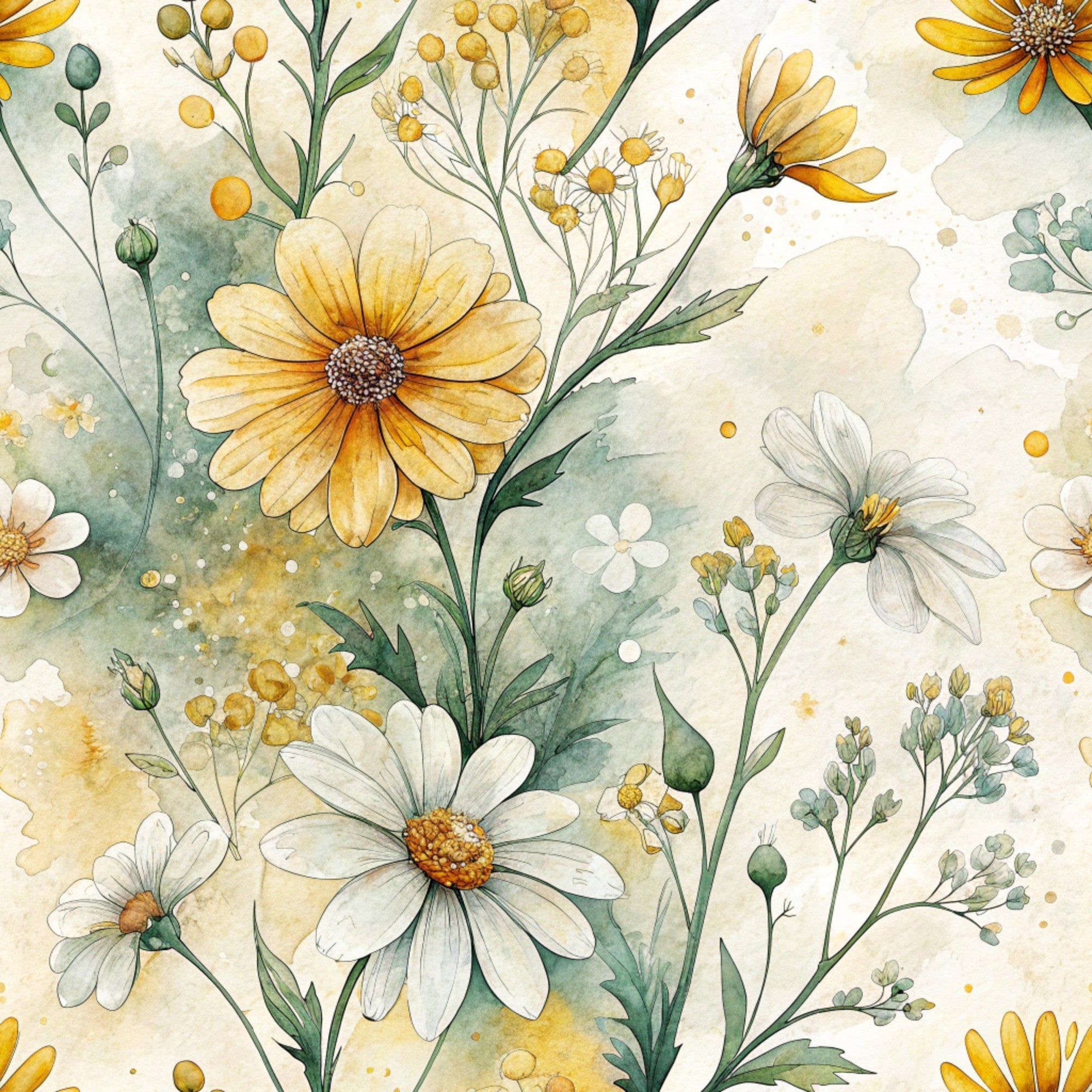 Chamomile Meadow Pattern 9 Minky Fabric
