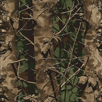 forest camouflage, hunting camo, woodland pattern, brown tones, green shades, tan colors, bare branches, twigs, leaves, nature motif, outdoor theme,, fabric panel, realistic design, earth tones, camouflage print, hunting theme, woodland scene, natural elements, muted colors