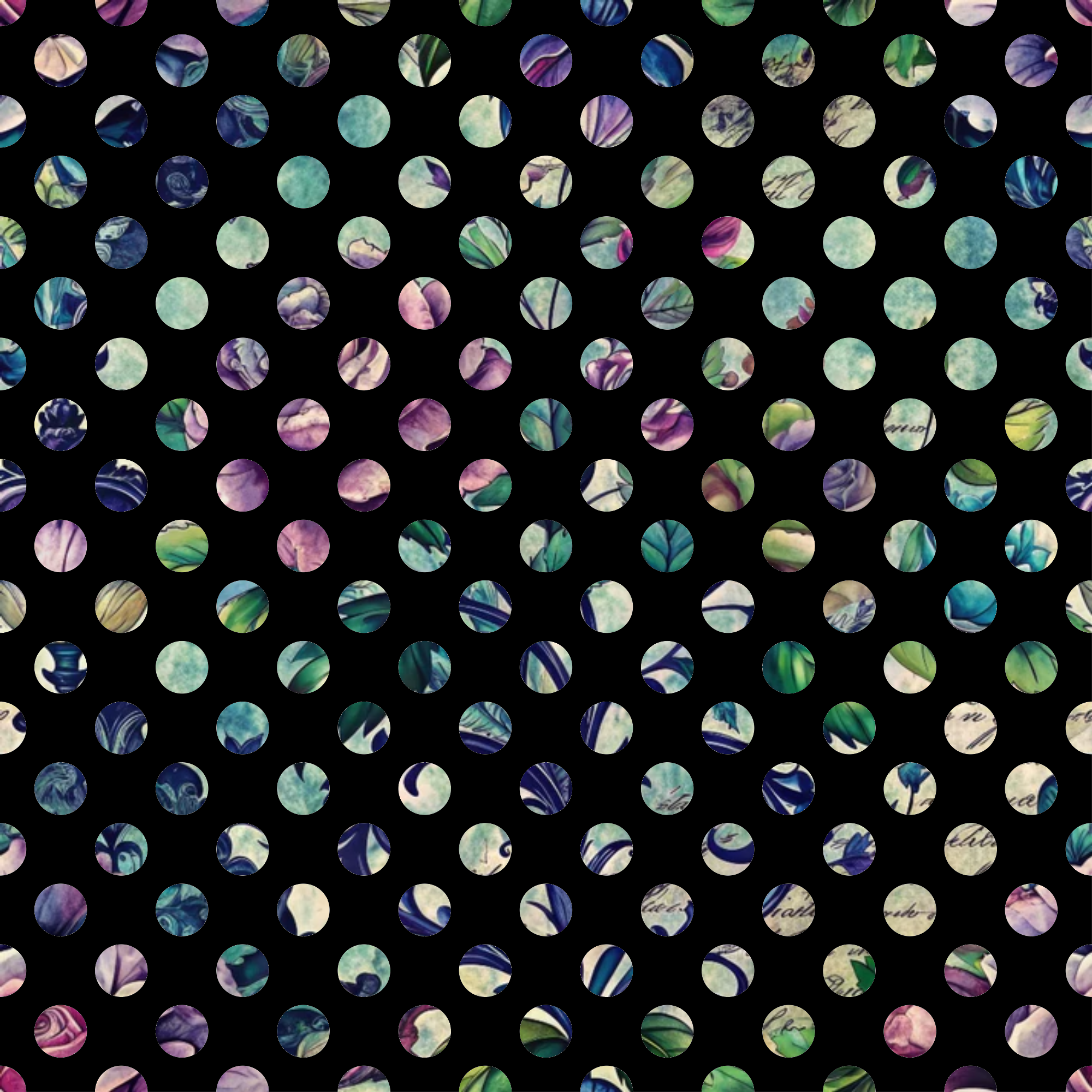 polka dots, circular pattern, iridescent colors, holographic effect, rainbow hues, purple, teal, green, pink, blue, metallic sheen, geometric design, spotted fabric,, reflective surface, prismatic colors, dot motif, shimmery texture, contemporary pattern, craft fabric