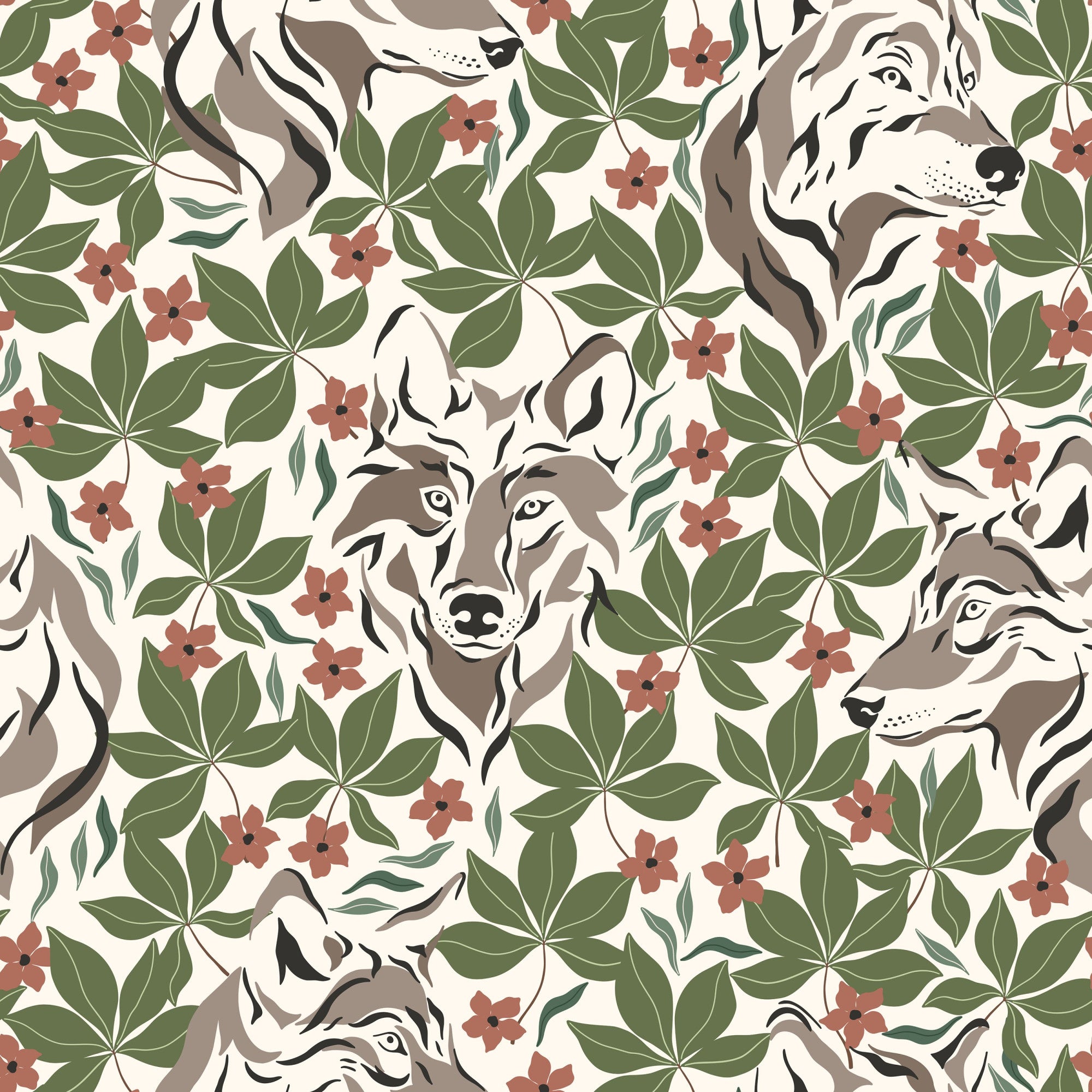 Woodland Wolves Pattern 16 Minky Fabric