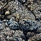 Midnight Bramble Pattern 3 Minky Fabric