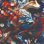 Fox and Flowers Pattern 15 Minky Fabric