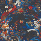 Fox and Flowers Pattern 2 Minky Fabric