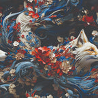 Fox and Flowers Pattern 5 Minky Fabric