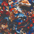 Fox and Flowers Pattern 9 Minky Fabric