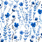 Porcelain Wildflowers Pattern 11 Minky Fabric