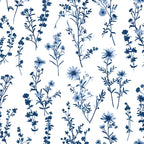 Porcelain Wildflowers Pattern 13 Minky Fabric