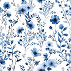 Porcelain Wildflowers Pattern 4 Minky Fabric