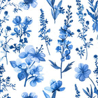 Porcelain Wildflowers Pattern 5 Minky Fabric