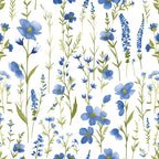 Porcelain Wildflowers Pattern 7 Minky Fabric
