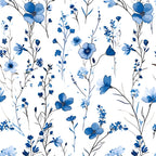 Porcelain Wildflowers Pattern 8 Minky Fabric