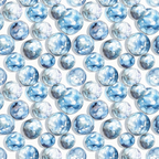 blue pearls, watercolor style, circular pattern, ocean blues, pearl jewelry, aqua tones, repetitive design, organic shapes, soft pastels,, fabric panel, nautical theme, translucent spheres, bubble pattern, sea treasures, flowing arrangement, hand-painted effect, coastal vibes, gemstone motif