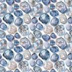 freshwater pearls, blue tones, gray shades, iridescent surfaces, pearl pattern, organic shapes, natural gemstones, lustrous finish, repeating motif,, fabric panel, ocean inspired, coastal theme, smooth textures, polished stones, nautical elements, aquatic colors, seamless design, crafting material