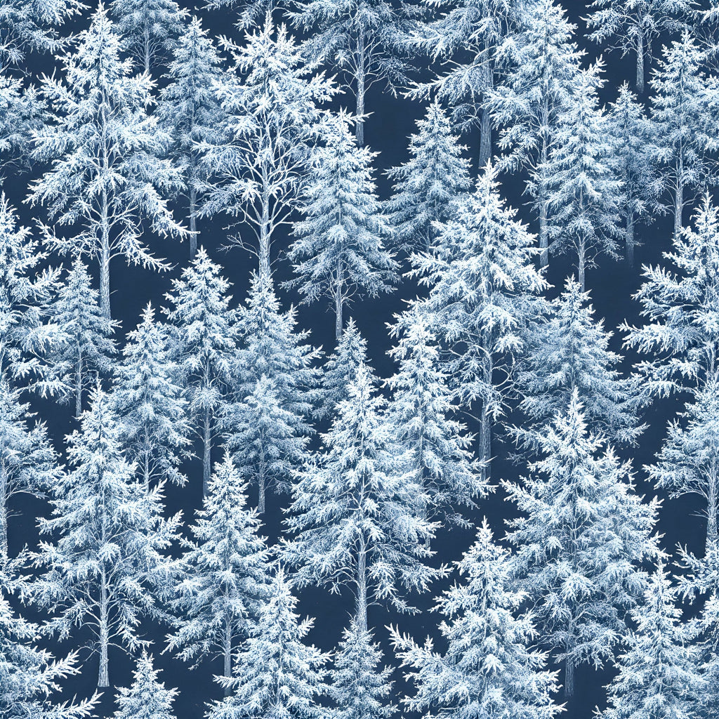 Snowy Pines Pattern 10 Minky Fabric