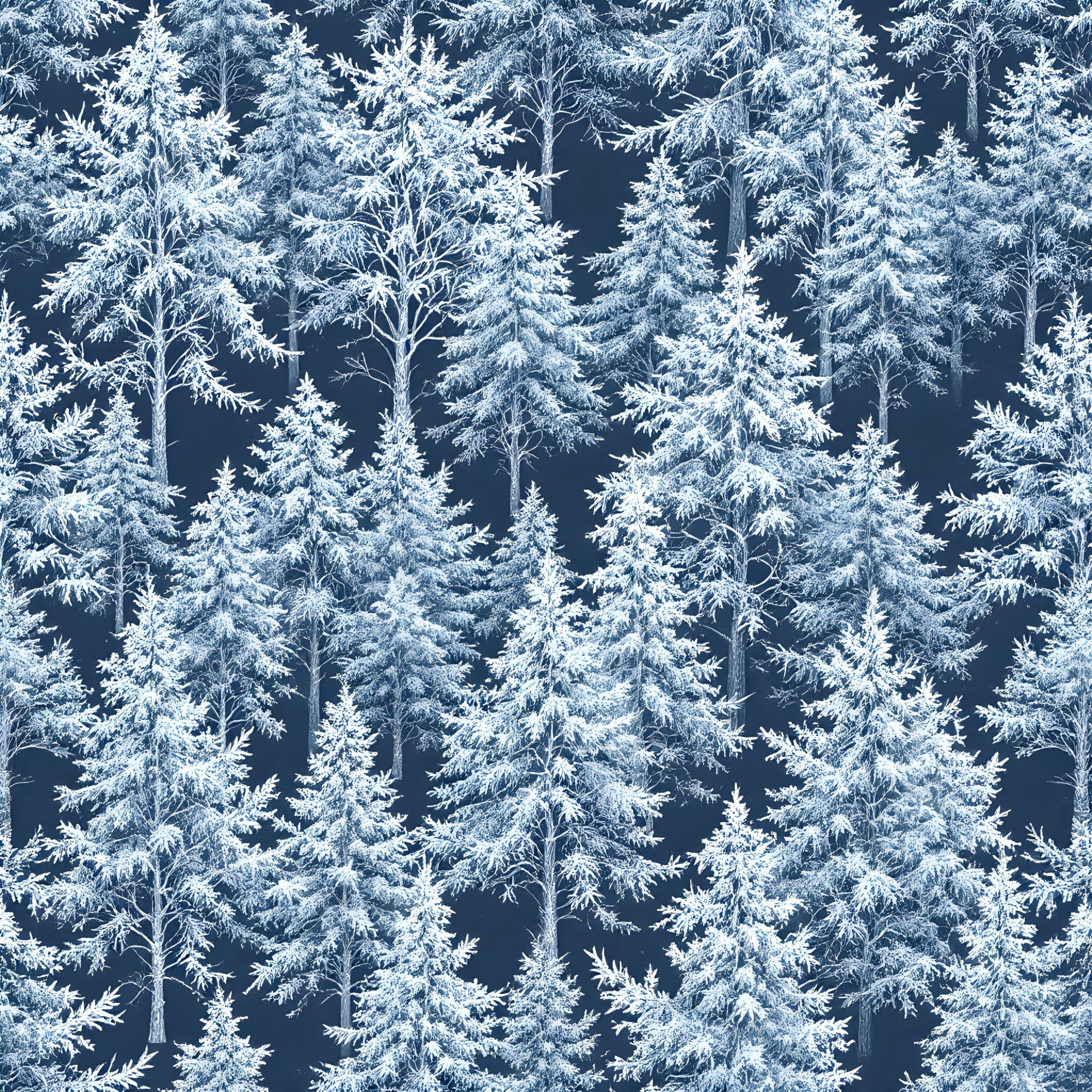 Snowy Pines Pattern 10 Minky Fabric