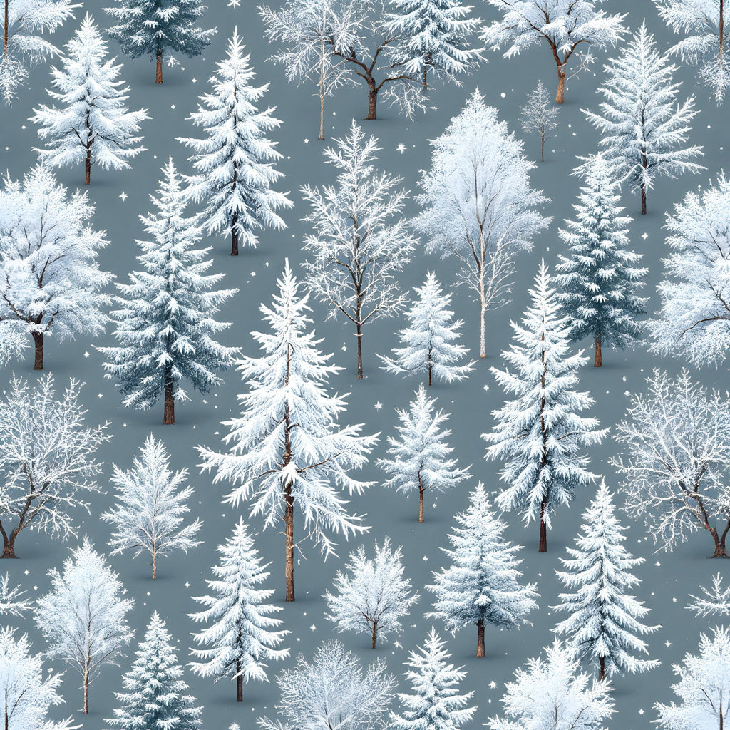 Snowy Pines Pattern 11 Minky Fabric