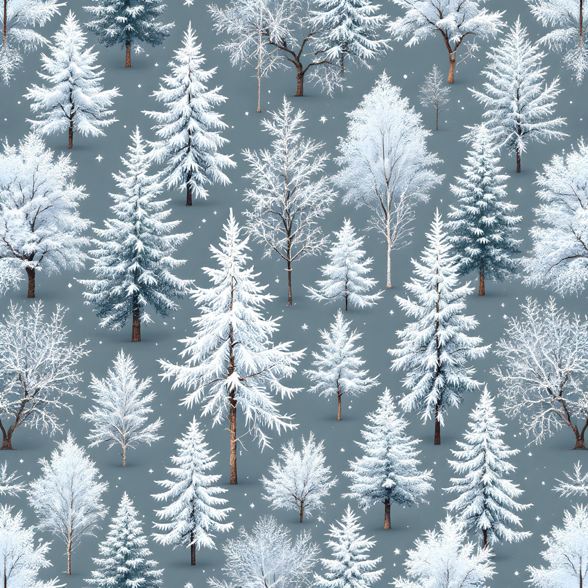 Snowy Pines Pattern 11 Minky Fabric