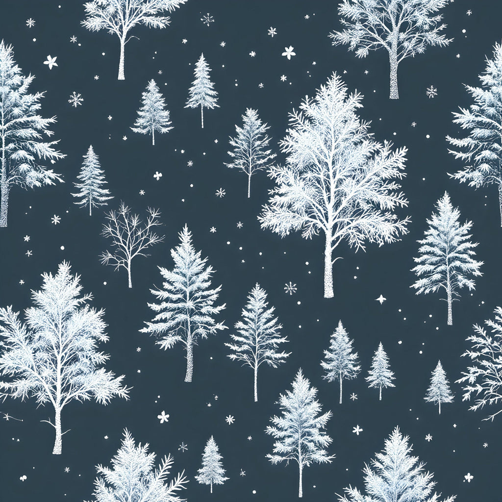 Snowy Pines Pattern 12 Minky Fabric