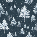 Snowy Pines Pattern 12 Minky Fabric